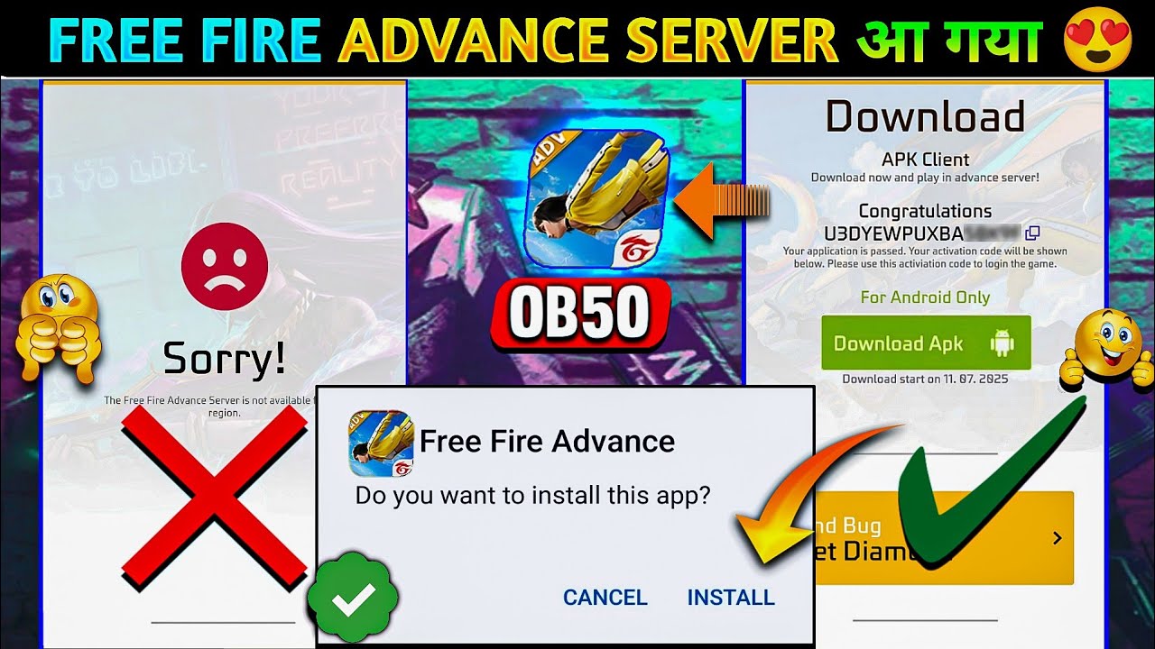 How To Download Free Fire Advance Server 2025&nbsp; | Ff New Ob50 update |Ff Advance Server Download Link