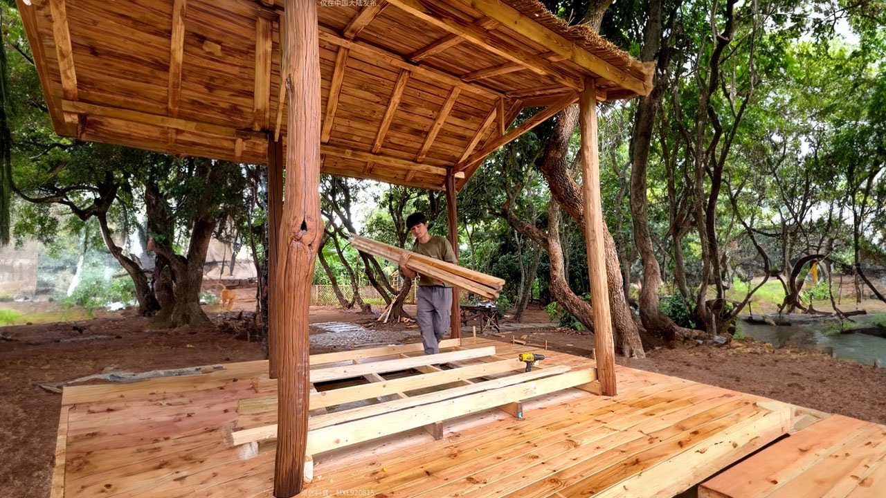 Old House Renovation Ep 58, continue to perfect the viewing angle of the gazebo in the past days