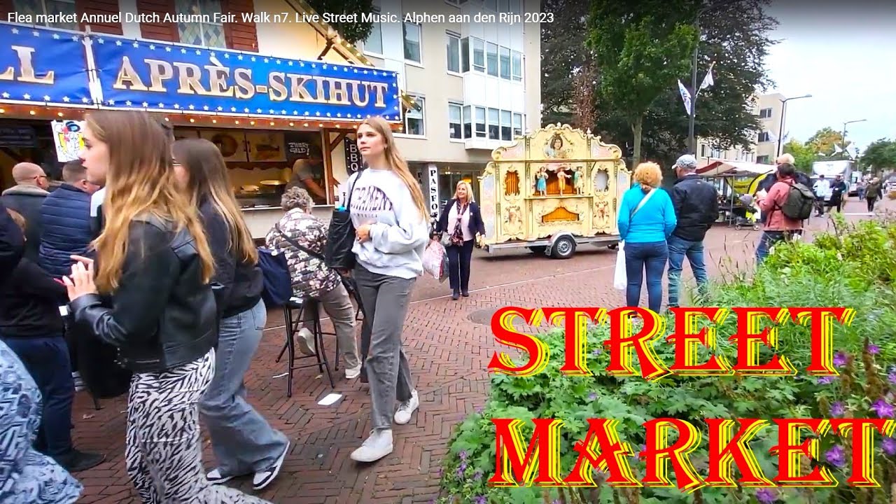 Flea market Annuel Dutch Autumn Fair. Alphens Walk n7. Live Street Music. Street Organ, Draaiorgel