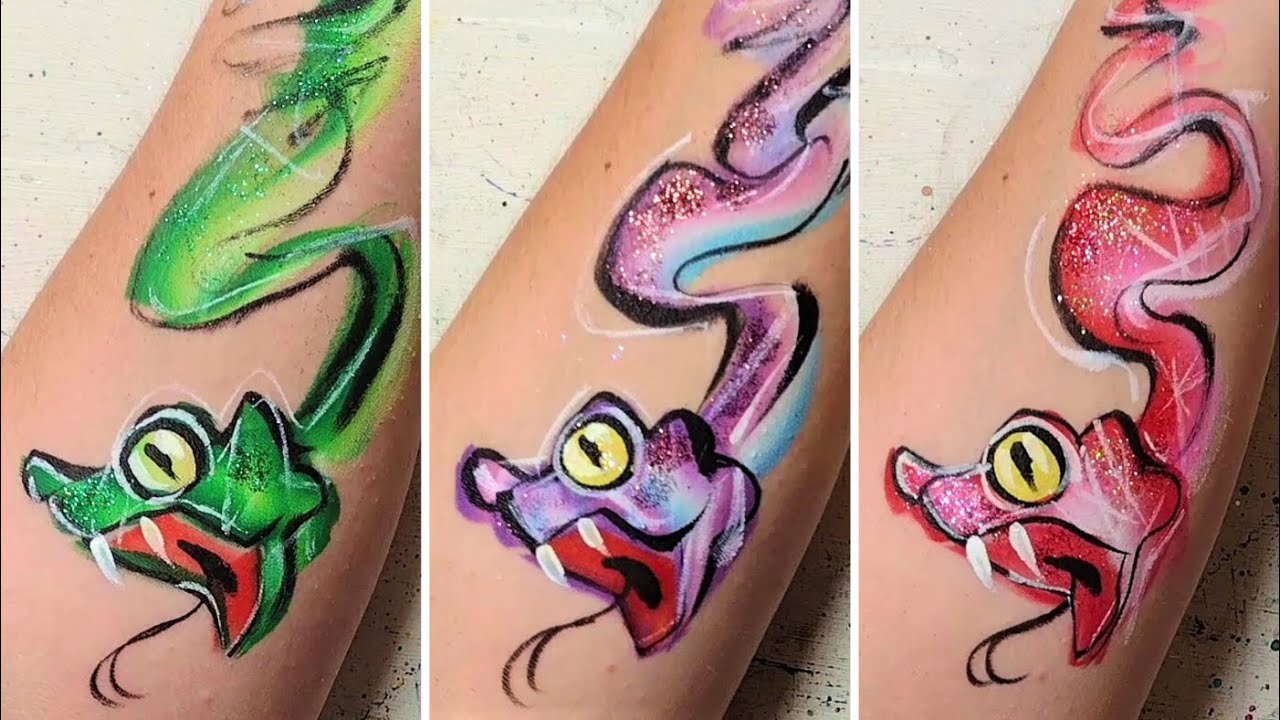 Snake 🐍 Face Painting Tutorial