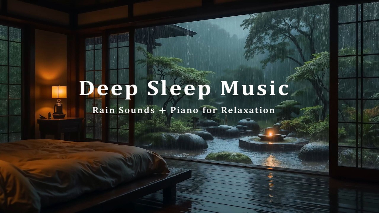 Relaxing Sleep Music + Insomnia, Stress Relief 🎶 Gentle Piano with Rain Sounds, Meditation Music