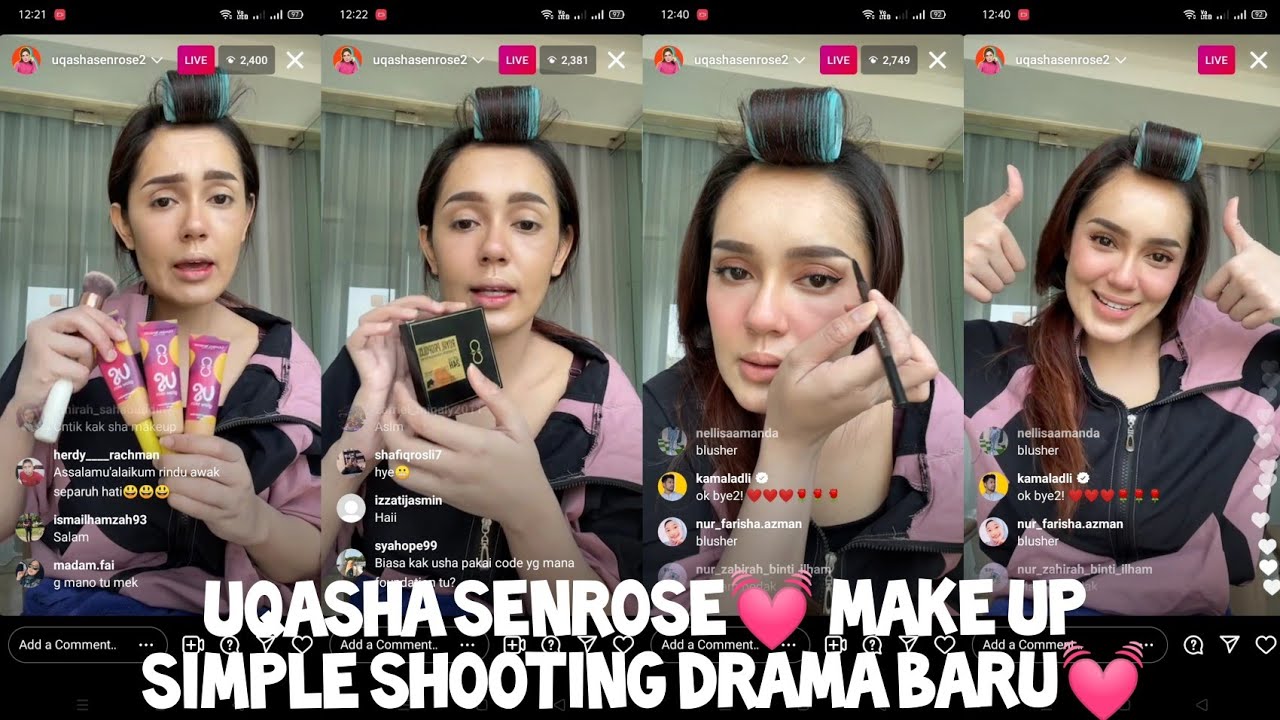 UQASHA SENROSE💓 make up simple shooting drama baru💓