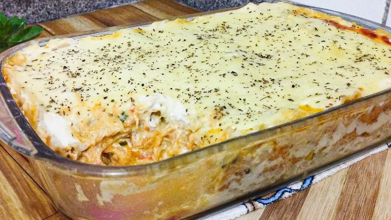 LASANHA DE FRANGO COM MOLHO BRANCO PRA TODA FAMÍLIA #lasanha