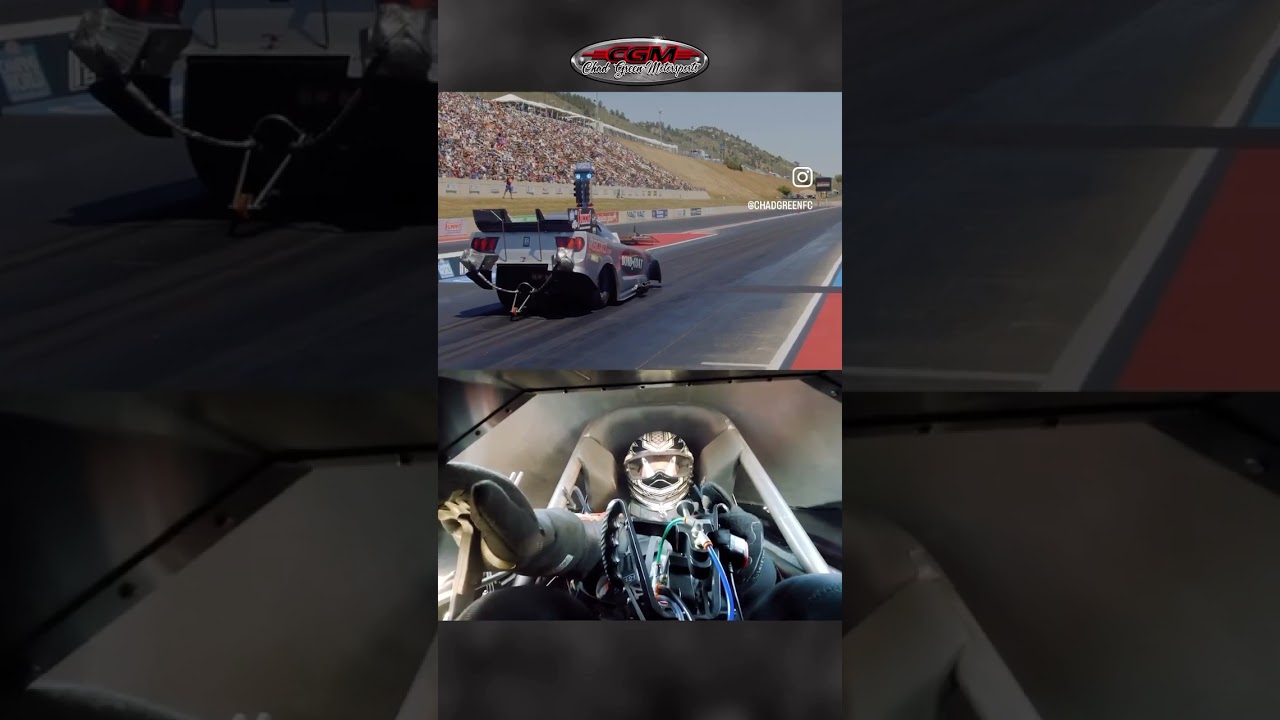Inside the cockpit of a 12,000 Hp funny car #motorsport #chadgreen #dragrace #nhra #dragster