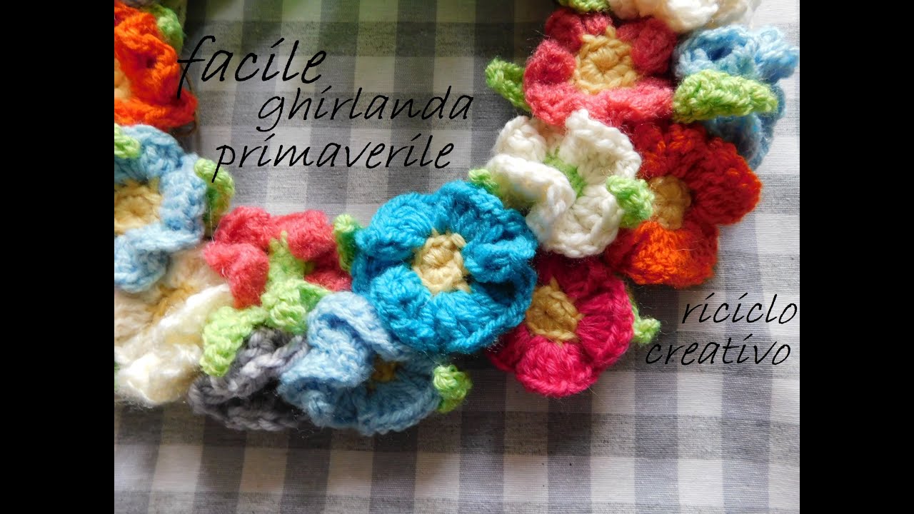 RICICLO CREATIVO facciamo una coloratissima ghirlanda primaverile con gli avanzi di lana