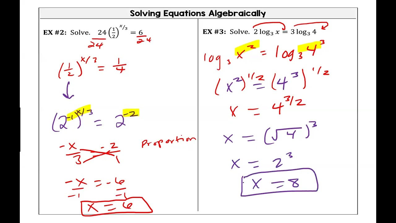 2C.13 PART A SOLVING LOG EQUATIONS