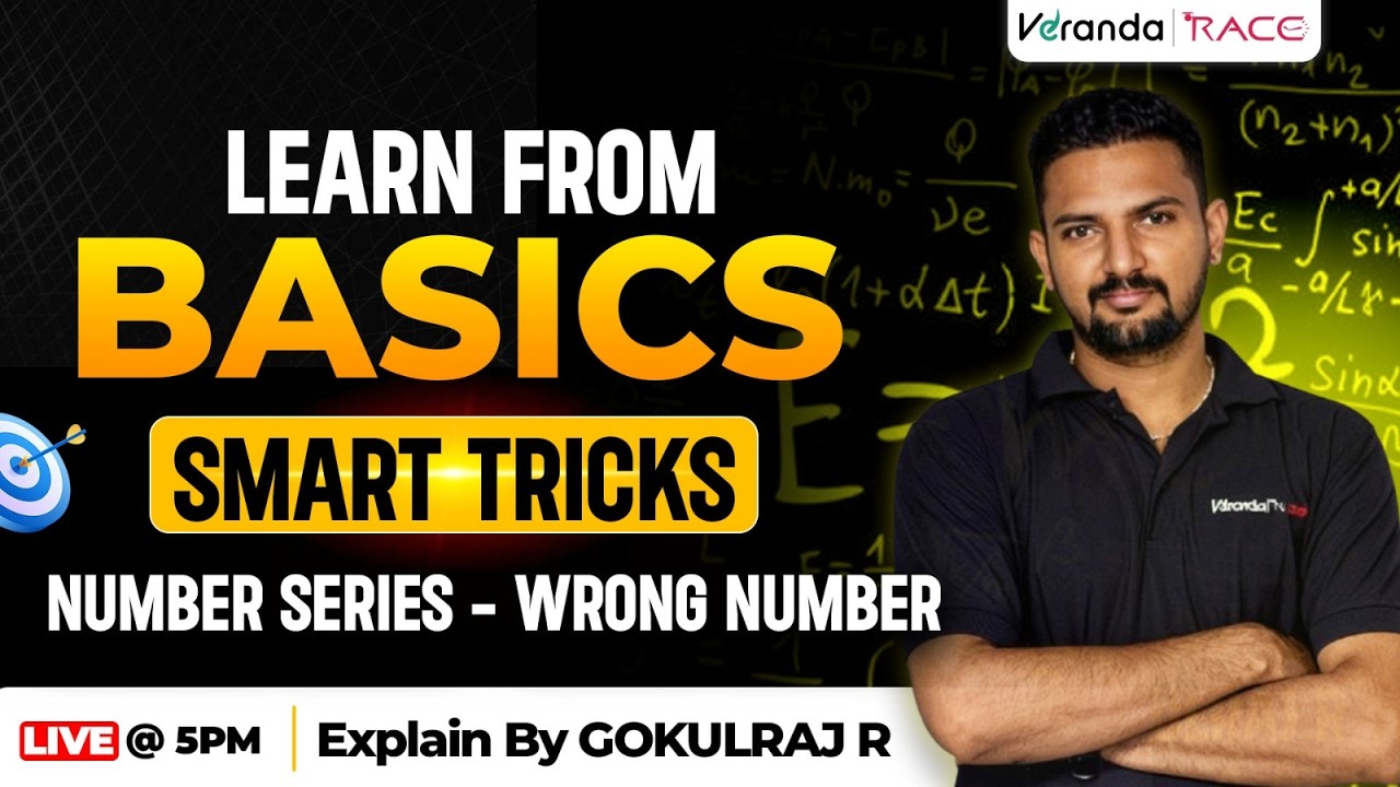 LEARN FROM BASICS | SMART TRICKS | WRONG NUMBER |  NUMBER SERIES | BY GOKULRAJ R SIR