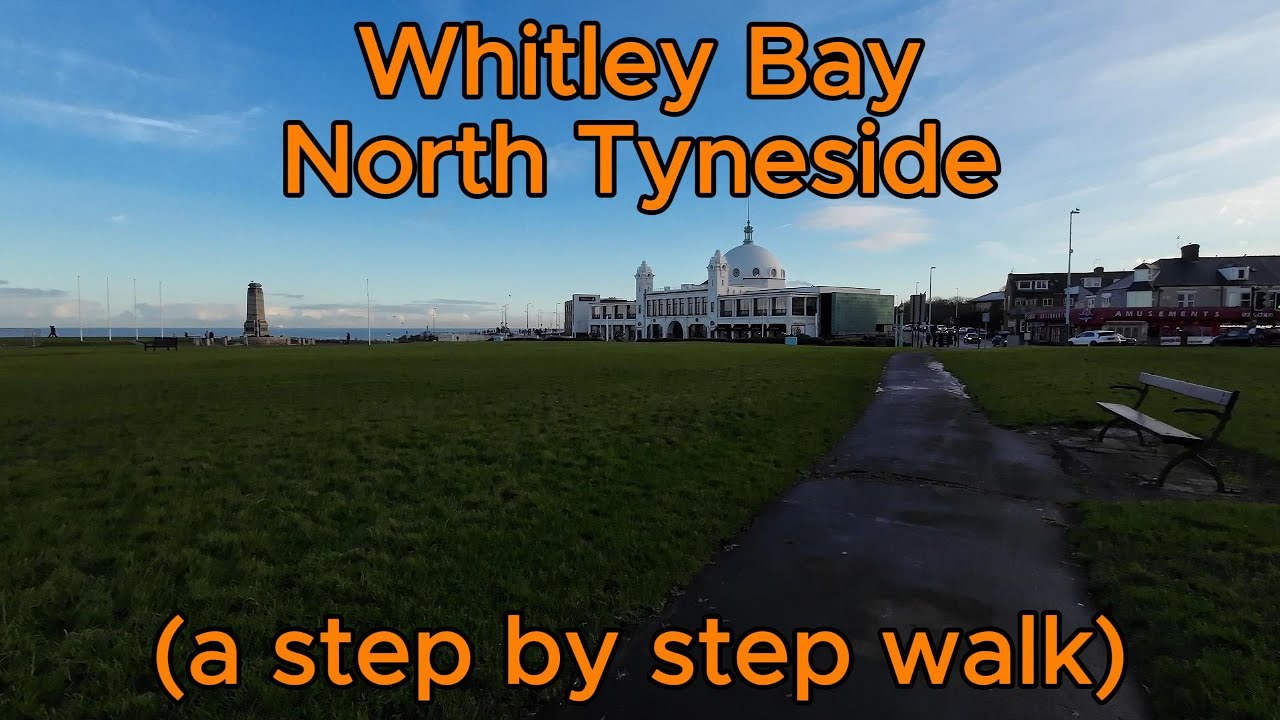 A walk around Whitley Bay, North Tyneside, sea front and centre - Step by Step - ASMR Walking