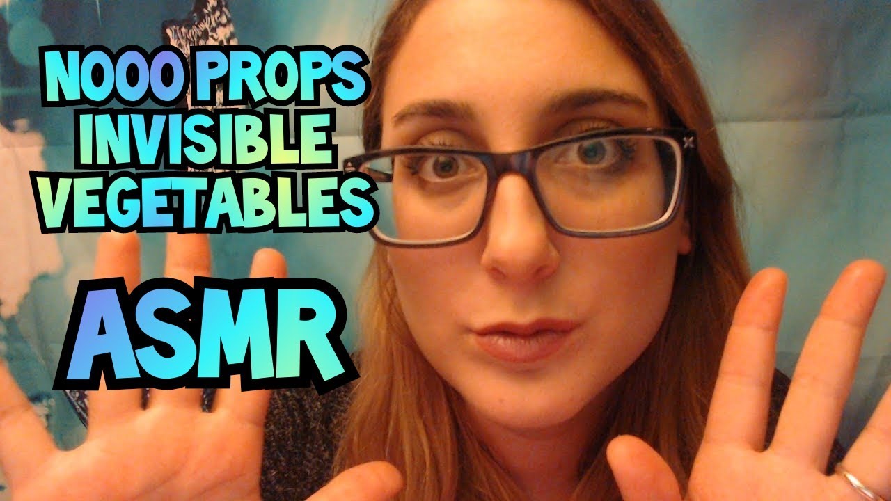 Propless ASMR Making You a Fake Pretend Salad in front of your Face (mouth sounds, hand pokes)