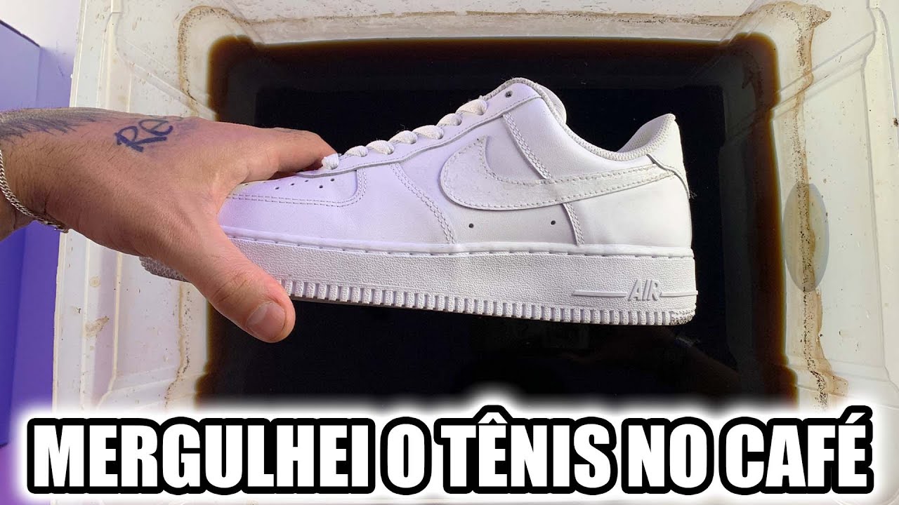 CUSTOMIZAÇÃO AIR FORCE 1 com CAFÉ