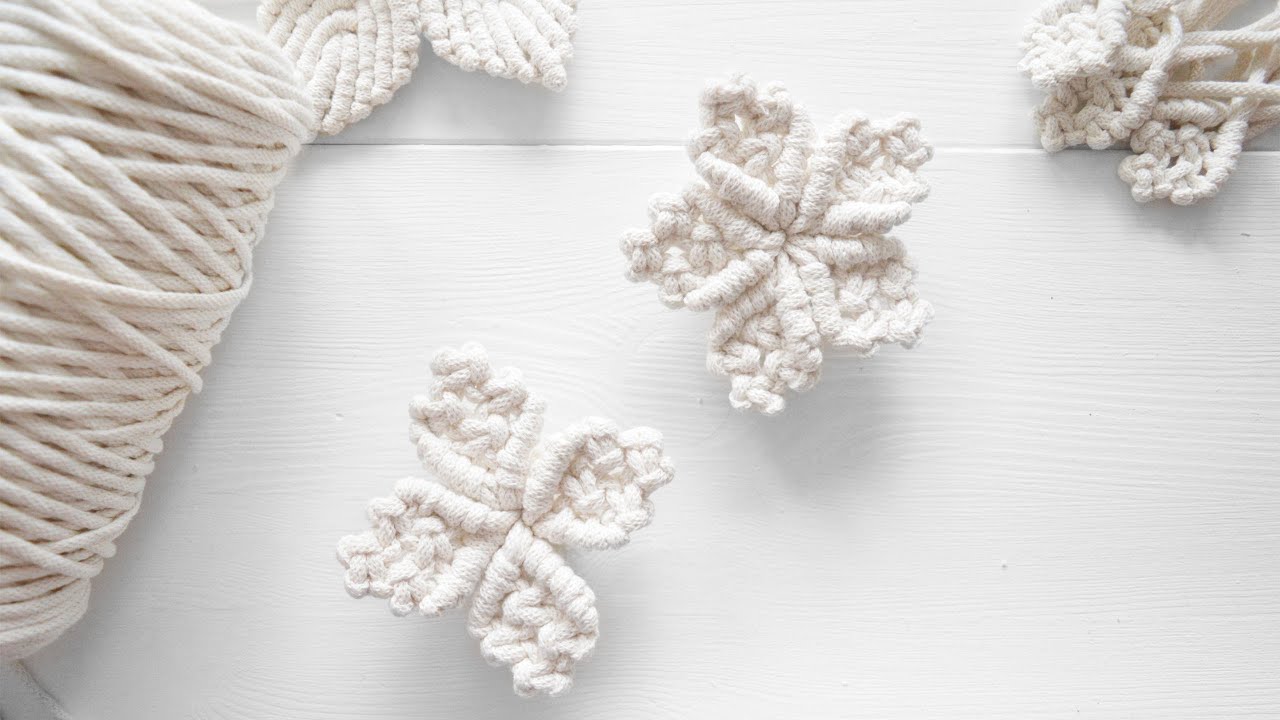 Prosty kwiat wykonany techniką makramy tutorial DIY || How to make macrame flower