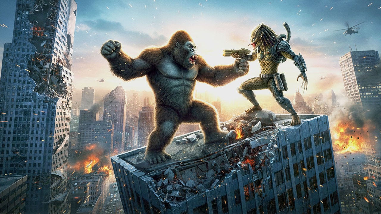 KING KONG vs PREDATOR  Ultimate Monster Battle  Cinematic Sci Fi Action