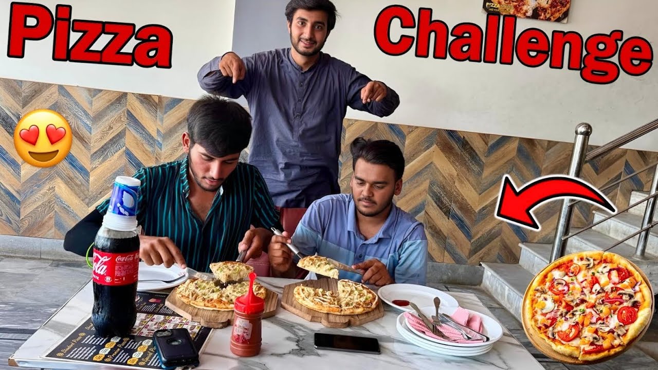 Pizza🍕 Eating Challenge Between Hammad and Waseem😃😋