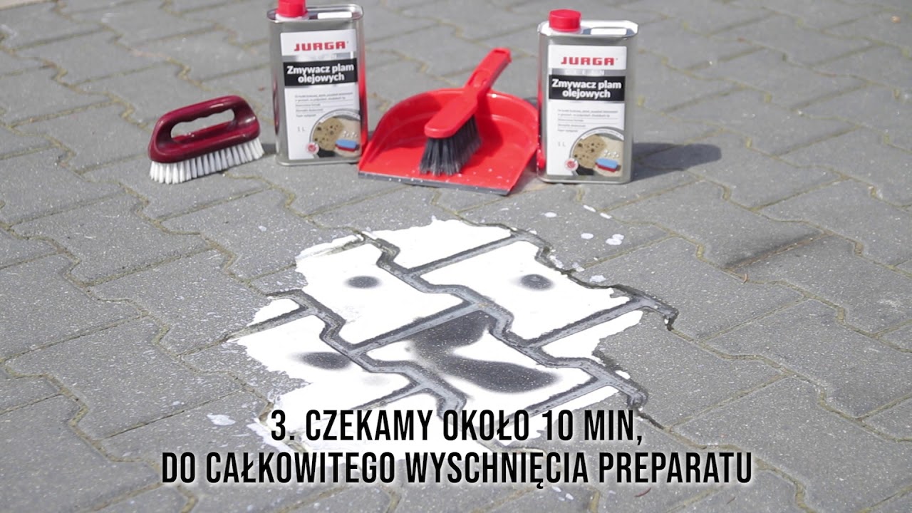 Jak wyczyścić plamę oleju z kostki brukowej – Jurga Zmywacz plam olejowych