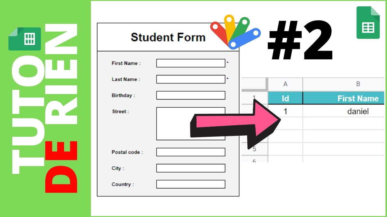 Créer une entrée depuis un formulaire dans google Sheets