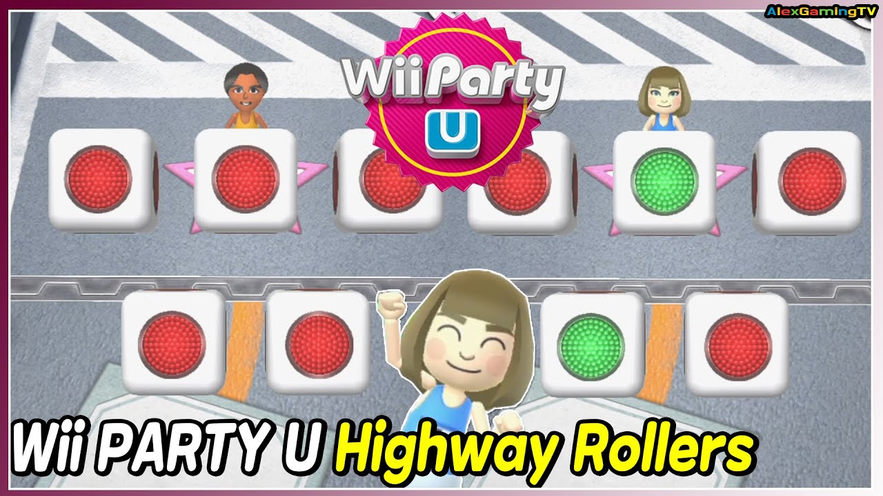 Wii Party U Highway Rollers gameplay (Millie vs Mizuho vs Eduardo vs Paula) Expert CPU  AlexgamingTV