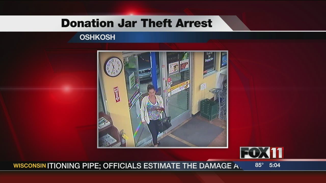 Donation jar theft suspect arrested