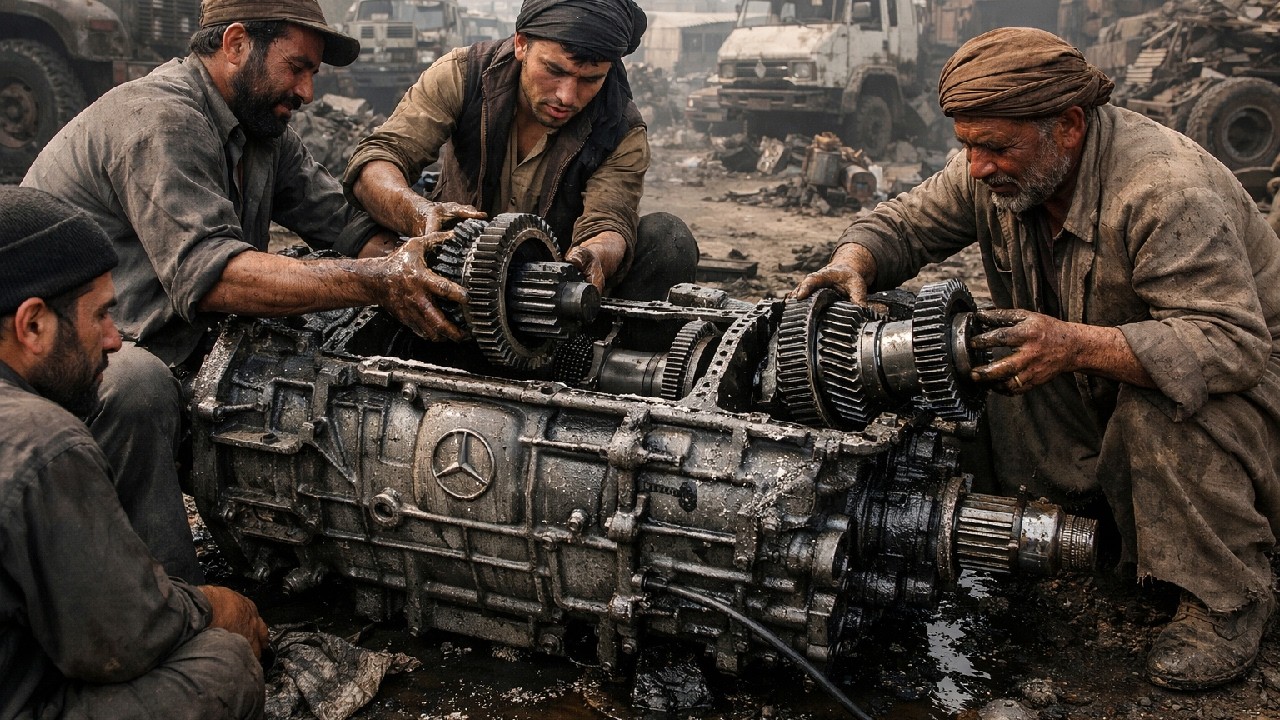 Mercedes Transmission Restoration: The Afghan Mechanic's Skills with Basic Tools