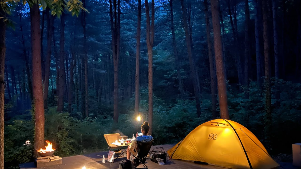 캠핑 | 첫백패킹 이게 맞니? 음식을 조금만 챙겨 주겠니 / 호명산잣나무숲속캠핑장 / 코오롱에어로라이트3