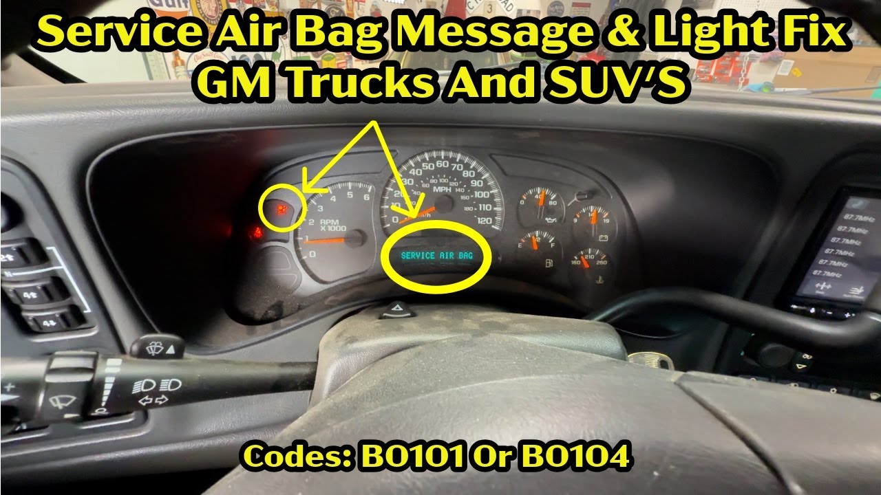 Service Air Bag Light GM Trucks & SUV's Fix How-TO