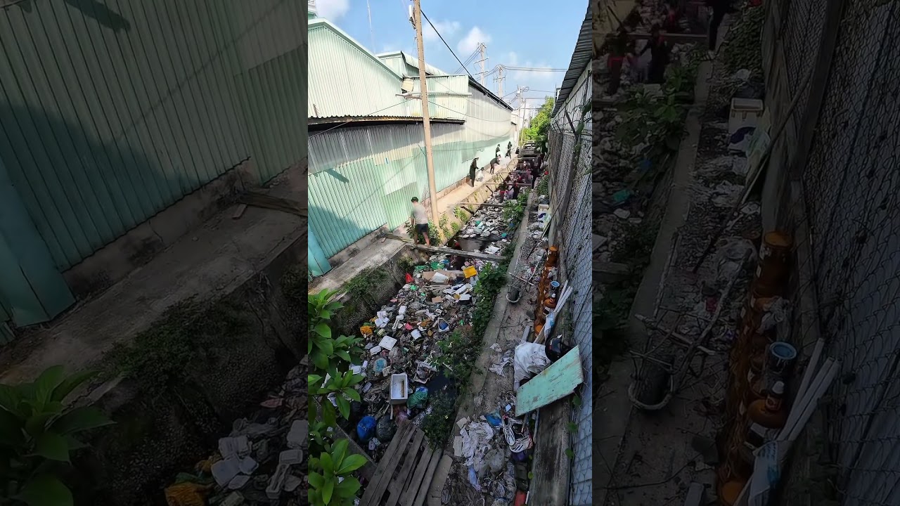 The Most Foul-smelling And Polluted Landfill #saigonxanh #volunteer #cleaning #satisfying #shorts