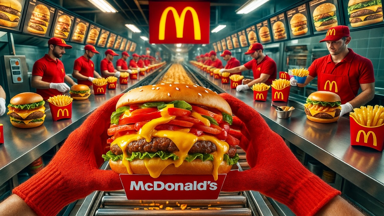 CÓMO se HACEN las HAMBURGUESAS de MCDONALD’S en las FÁBRICAS
