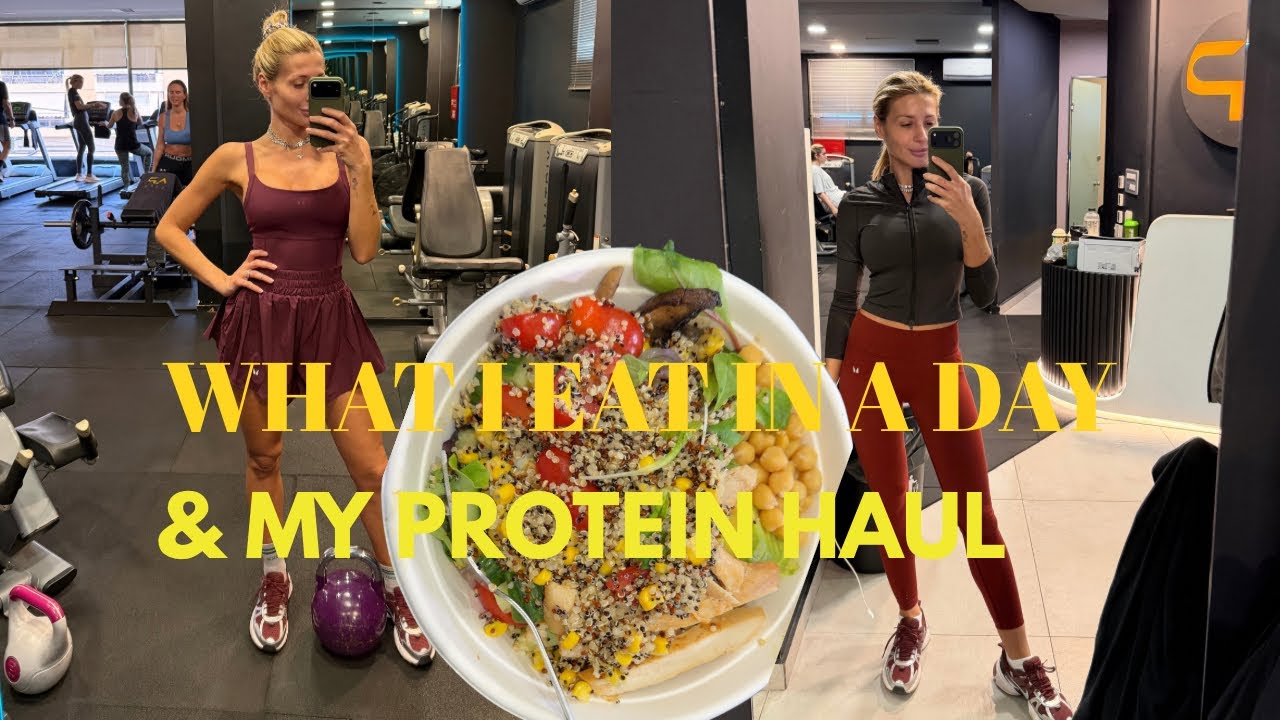 WHAT I EAT IN A DAY & MY PROTEIN HAUL || GIO DREVELI