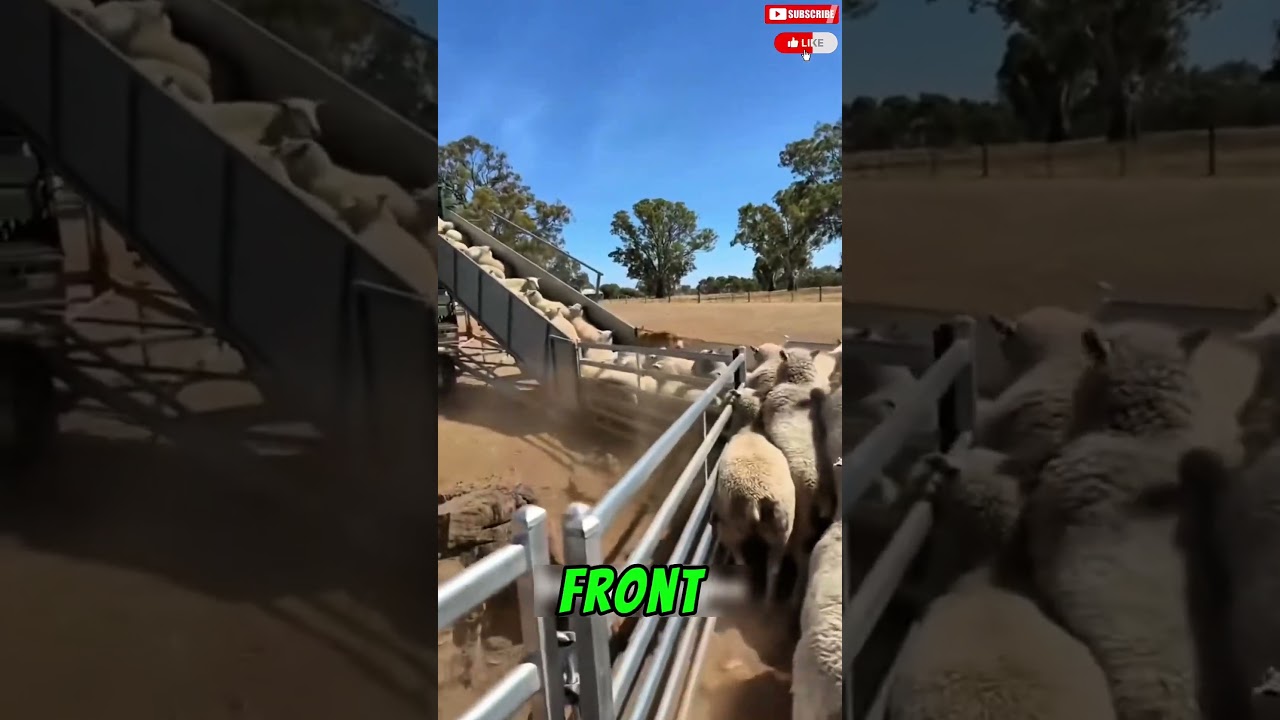 This dog outsmarts the sheep by targeting the leaderd. 🐕🐑
