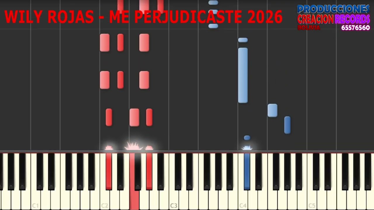 WILY ROJAS ~ ME PERJUDICASTE ( PISTA TUTORIAL TECLADO )