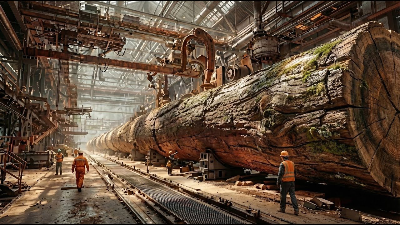 Inside the Largest Wood Sawmill Factory – How Plywood Is Made From Logs to Table  (Full Process)