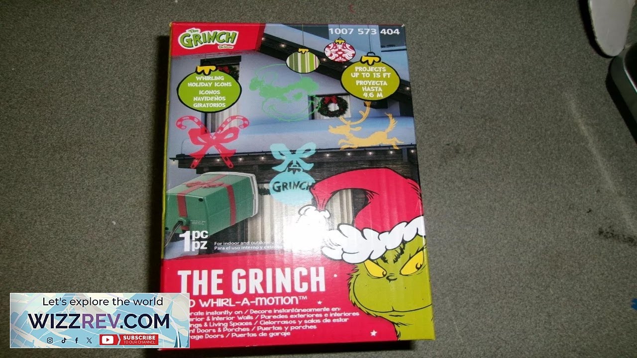NEW Gemmy LED LightShow DR. Seuss Projector Whirl A Motion Grinch LED
