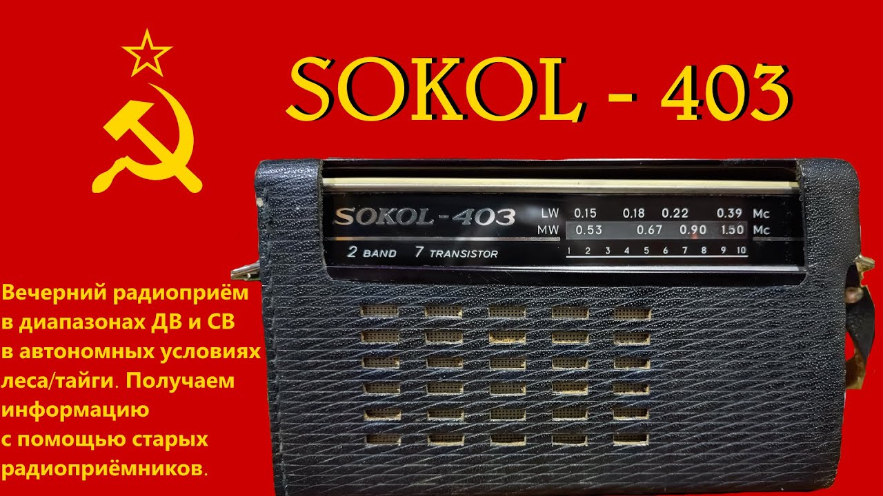 Радиоприём: Сокол - 403. Узнаём сигналы точного времени в лесной хижине