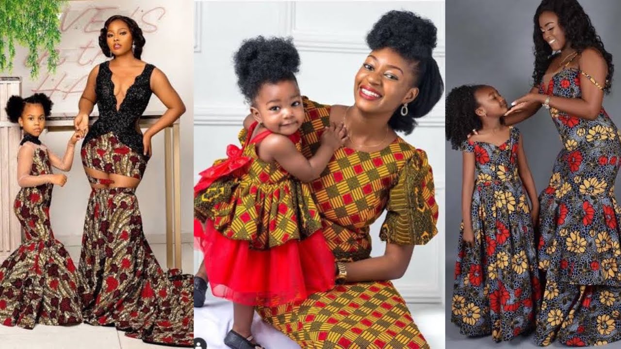 Mum & Daughter Ankara Matching Styles | Beautiful Matching Ankara Designs for Mother & Daughter