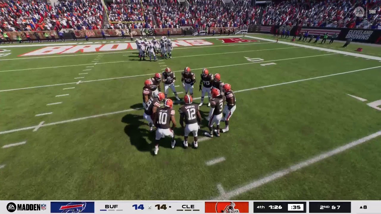 Bills vs Browns Week 16 Maden 26 Simulation