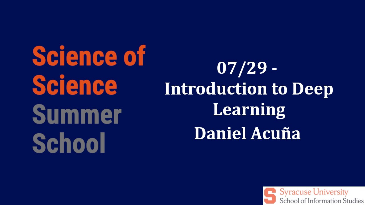 [Science of Science Summer School] Day 4 - Introduction to Deep Learning
