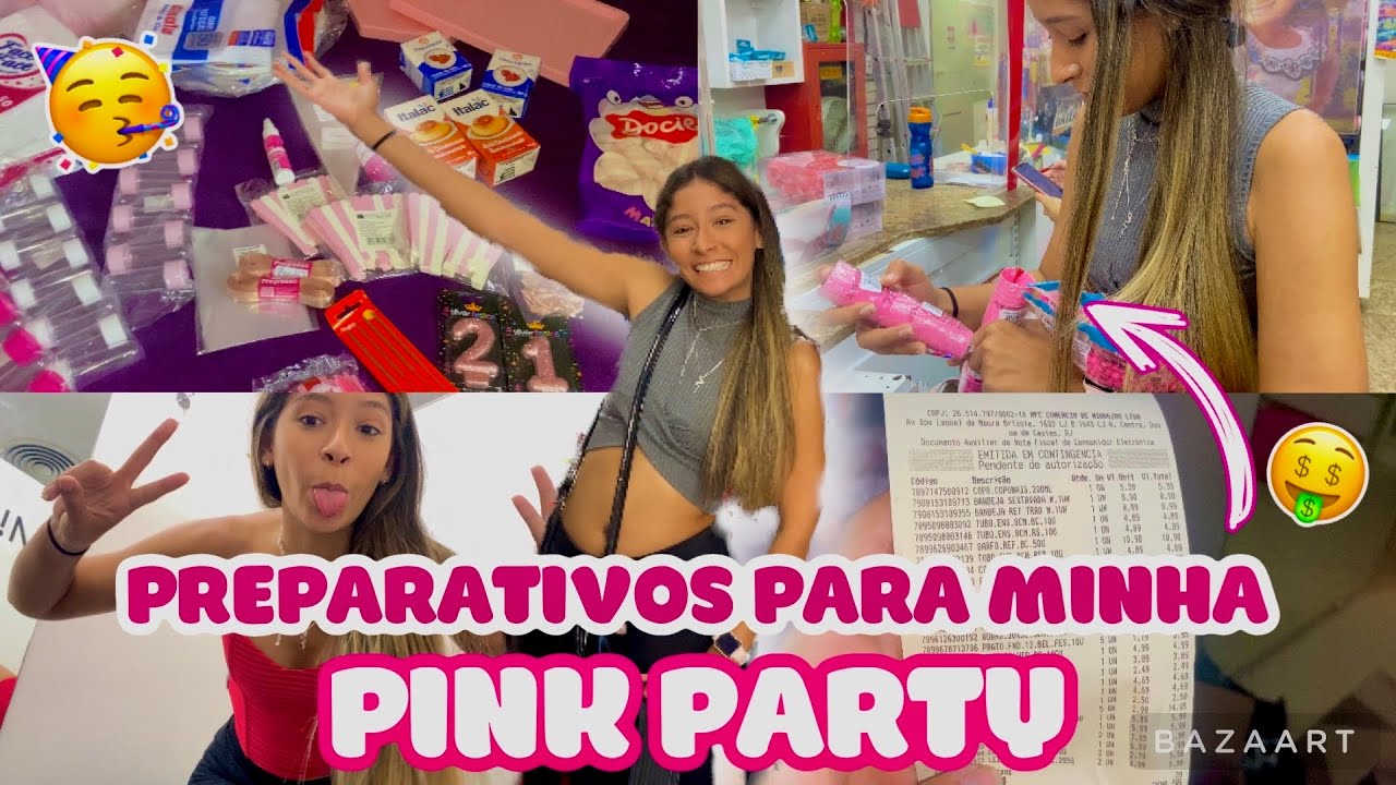 ORGANIZANDO TUDO PARA A MINHA FESTA PINK PARTY DE 21 ANOS +COMPRANDO MEU LOOK💖