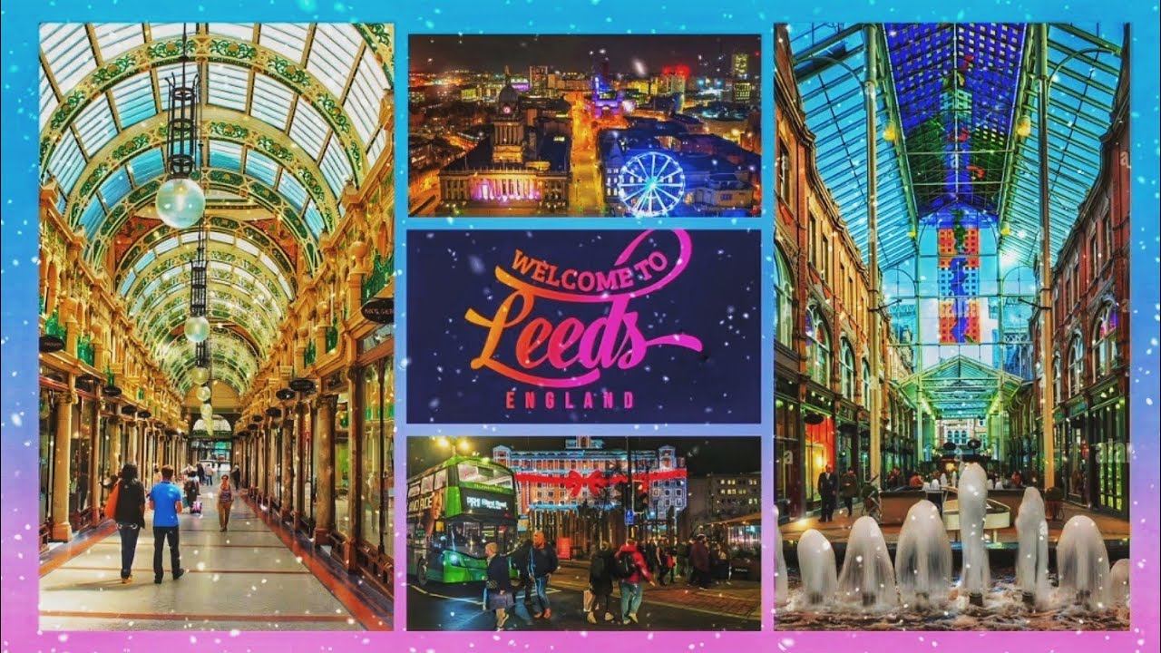 WELCOME TO THE CITY OF  LEEDS - A  CHRISTMAS  CITY WALK 🎄-  4K  captioned ..