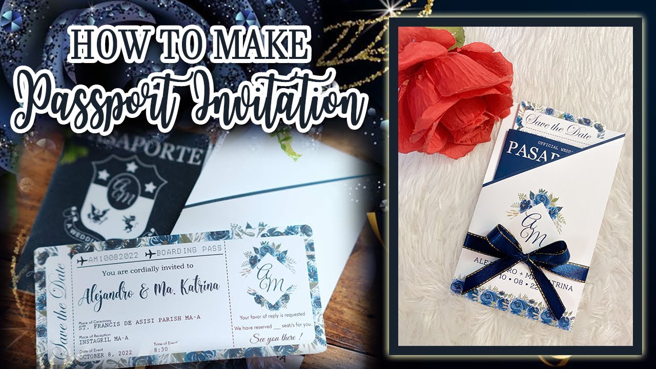 How to make Passport Invitation | Template for Sale