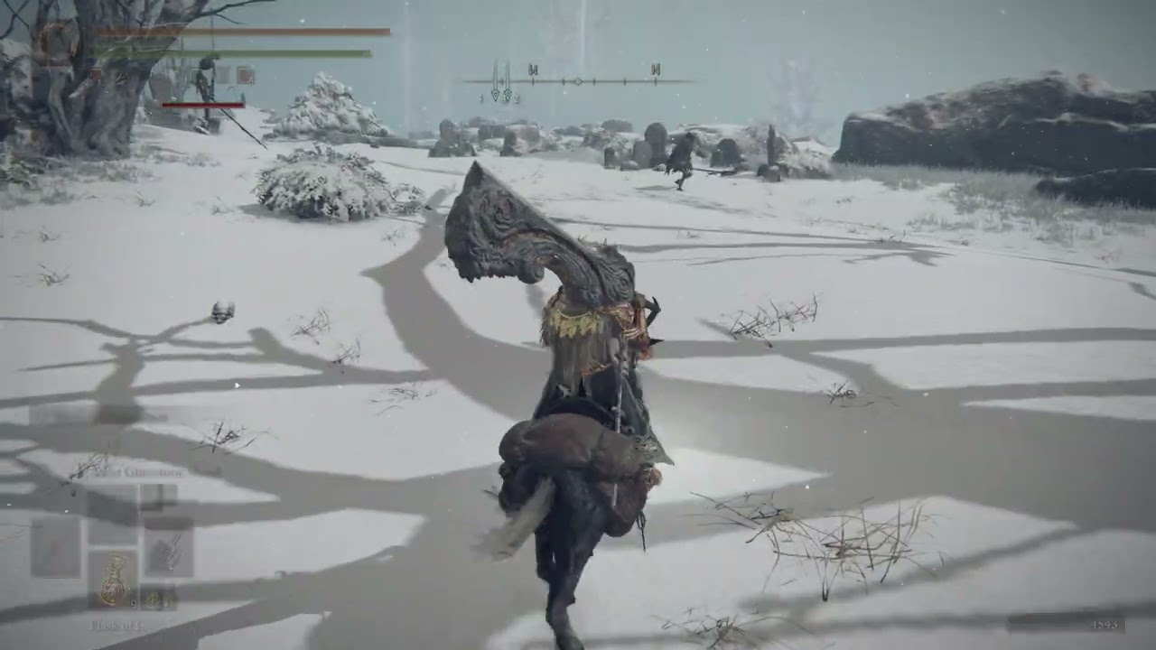 Elden Ring - Mountain of The Giants: Reach Snow Valley Ruins Overlook Grace Site Gameplay Location
