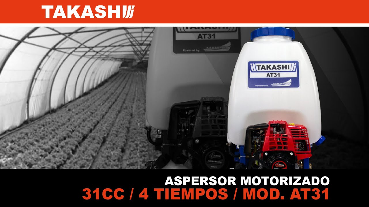 ASPERSOR MOTORIZADO TAKASHI - MOTOR KAWASHIMA 31 CC / 4T - MOD. AT31