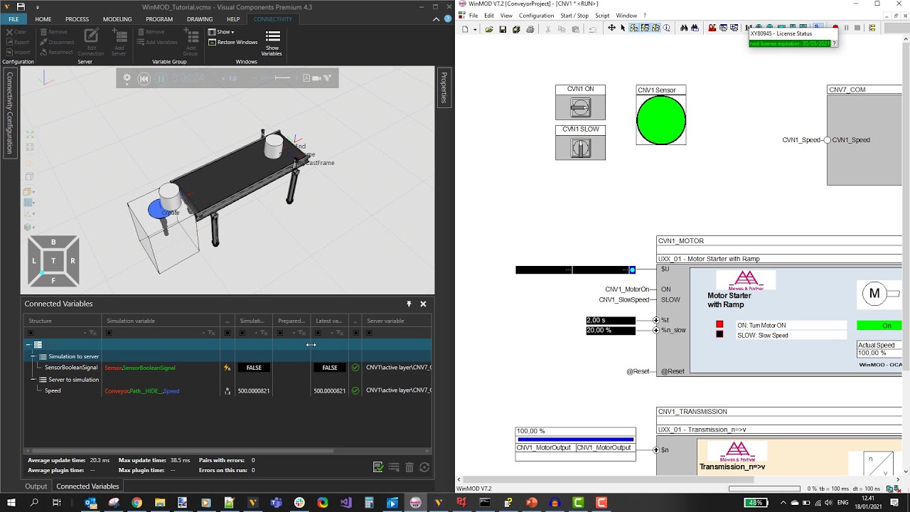 Connect to WinMOD simulation