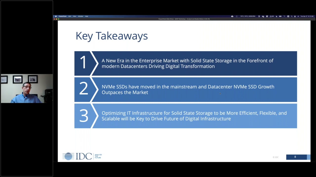 OCP Webinar: Data Center NVMe SSD and EDSFF - Presented By: Facebook, SK hynix, KIOXIA, Intel, SNIA