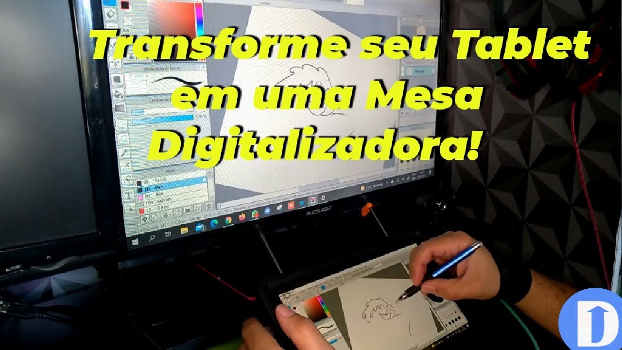Transforme seu Tablet em uma Mesa Digitalizadora / Segundo monitor / Display Gráfico!