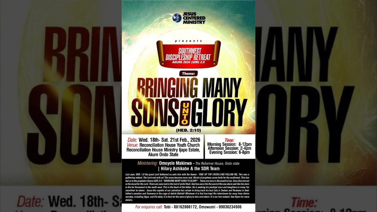 SOUTH-WEST DISCIPLESHIP RETREAT 2.0 || 21/02/26 || DAY 4 MORNING