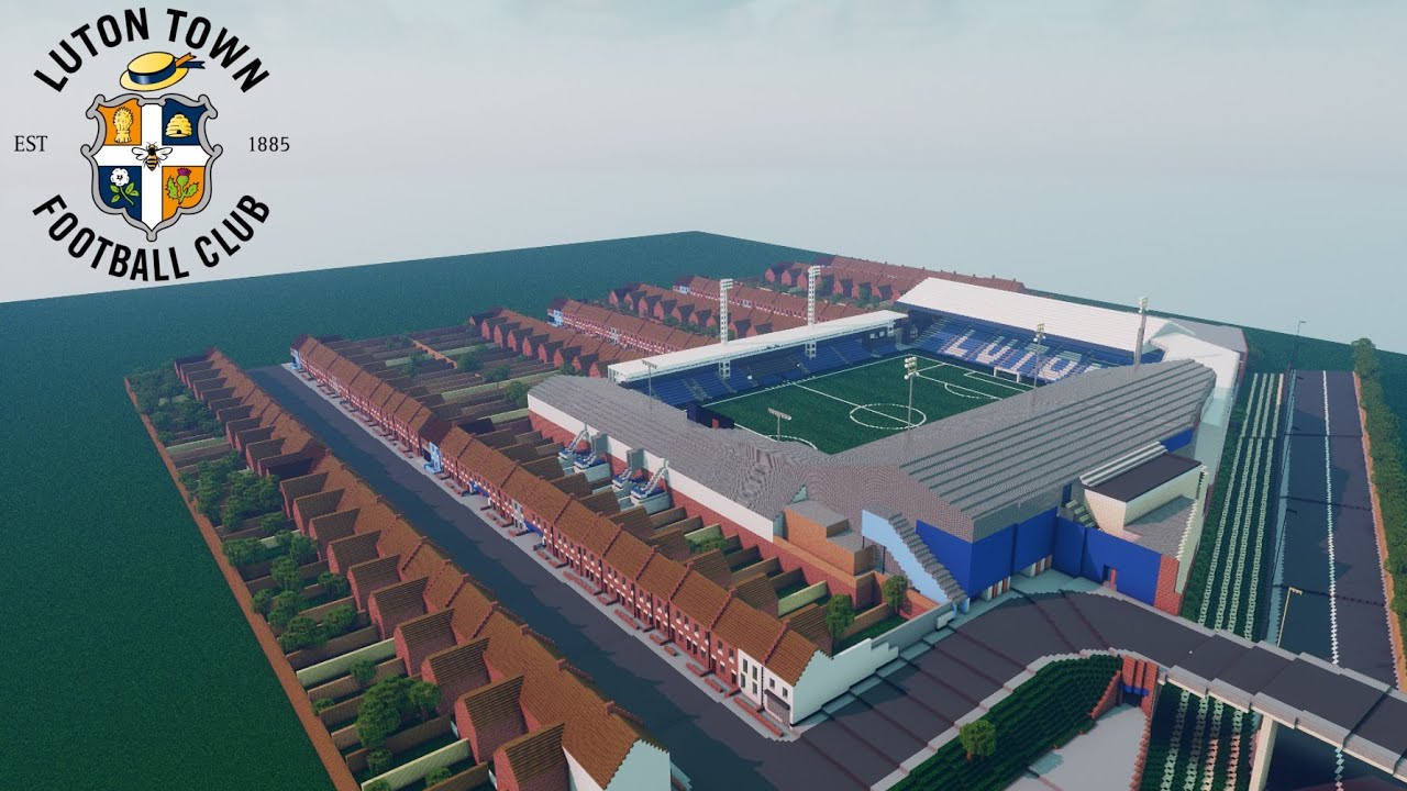 4K Minecraft - STADIUM - Kenilworth Road (Luton Town) [Official] + DOWNLOAD