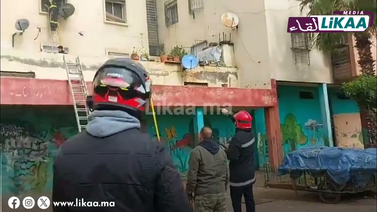 ياربي السلامة حر.يق مهول بأحد الشقق السكنية بدرب ميلا بكازا والوقاية المدنية تسارع الزمن