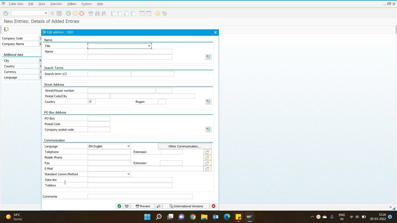 SAP HCM - How to create Company Code, Personnel Area, and Personnel Subarea