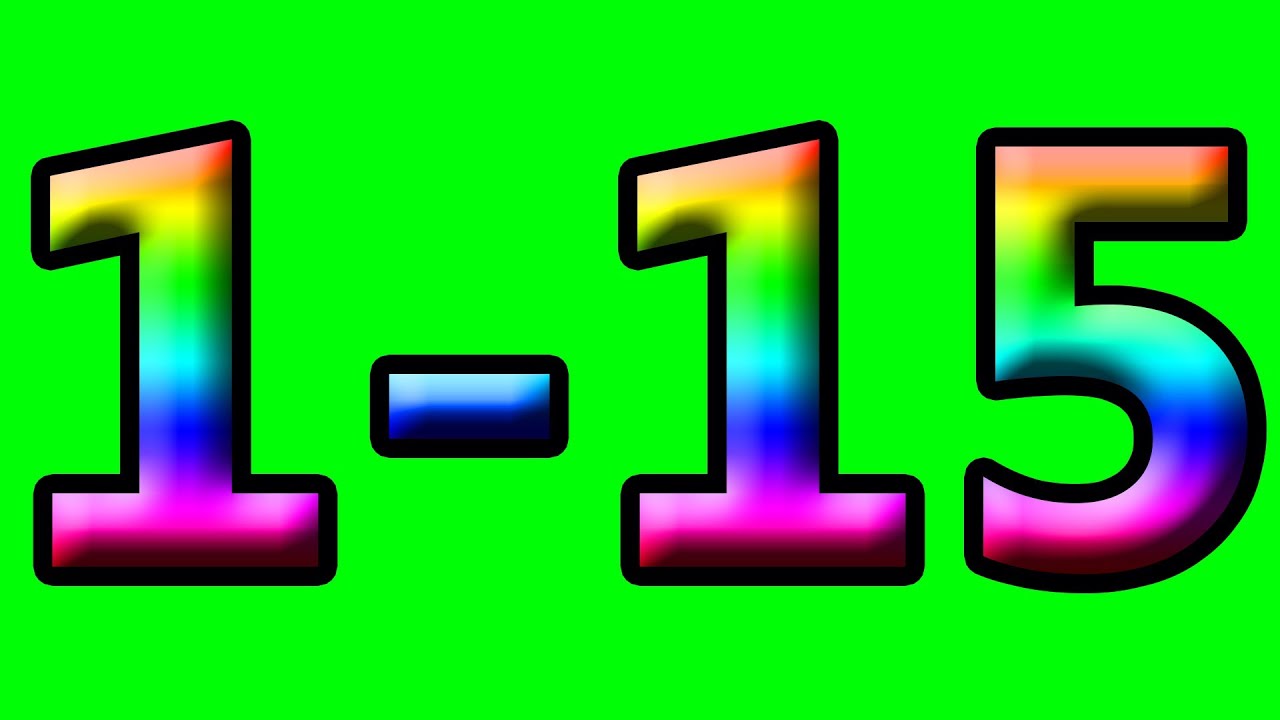 Simple Learning to Count to 15 Counting 1-15 Rainbow Numbers Toddlers Preschool Kids Children