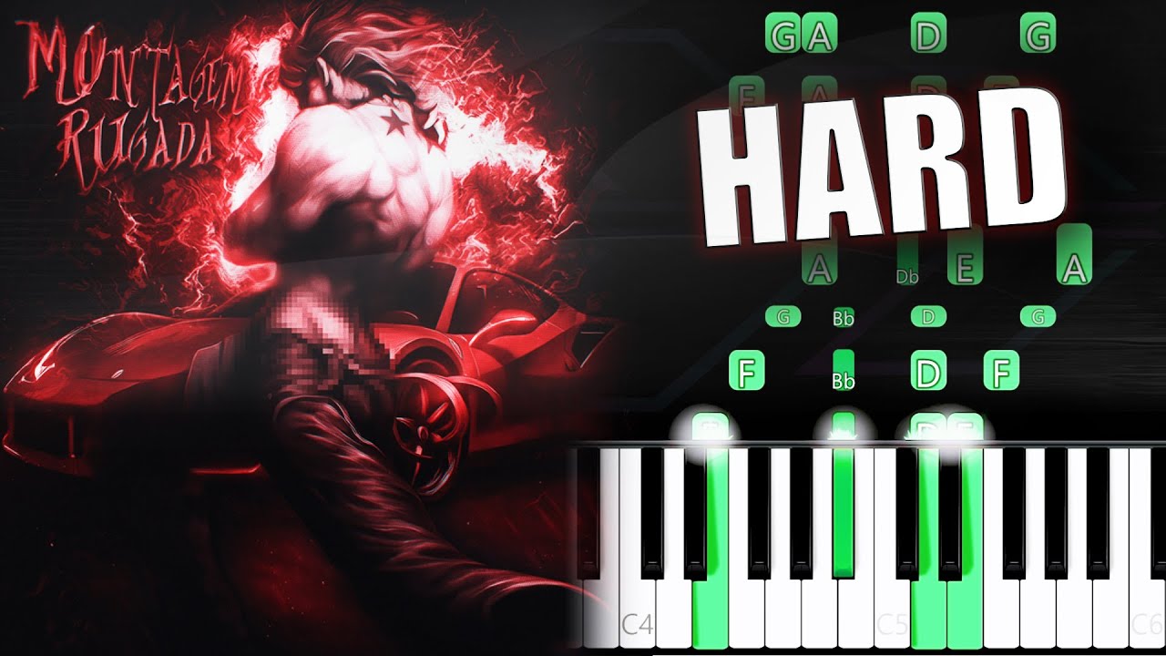MONTAGEM RUGADA ▶ HARD Piano Tutorial