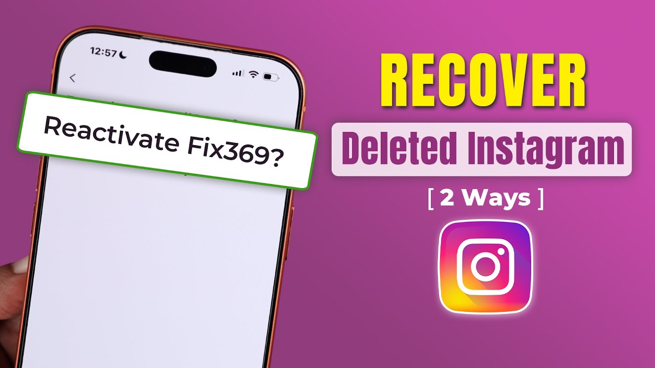 How to Recover Permanently Deleted Instagram Account! [Get Back]